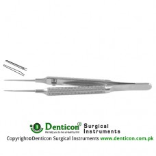 Tennant Suture Tying Forcep Curved - Round Handle with Guide Pin - Extra Delicate Smooth Jaws Stainless Steel, 10.5 cm - 4" Jaws Length 6 mm
